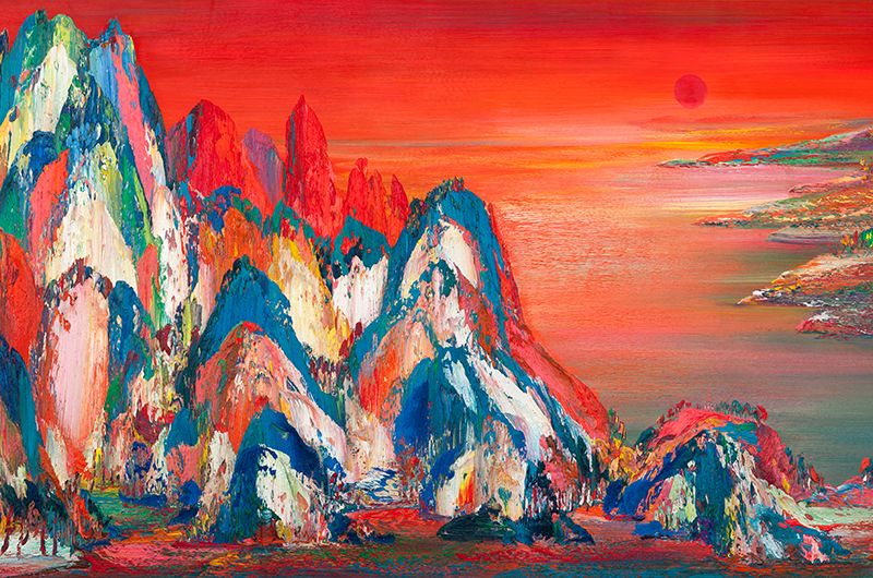 Painting of mountains