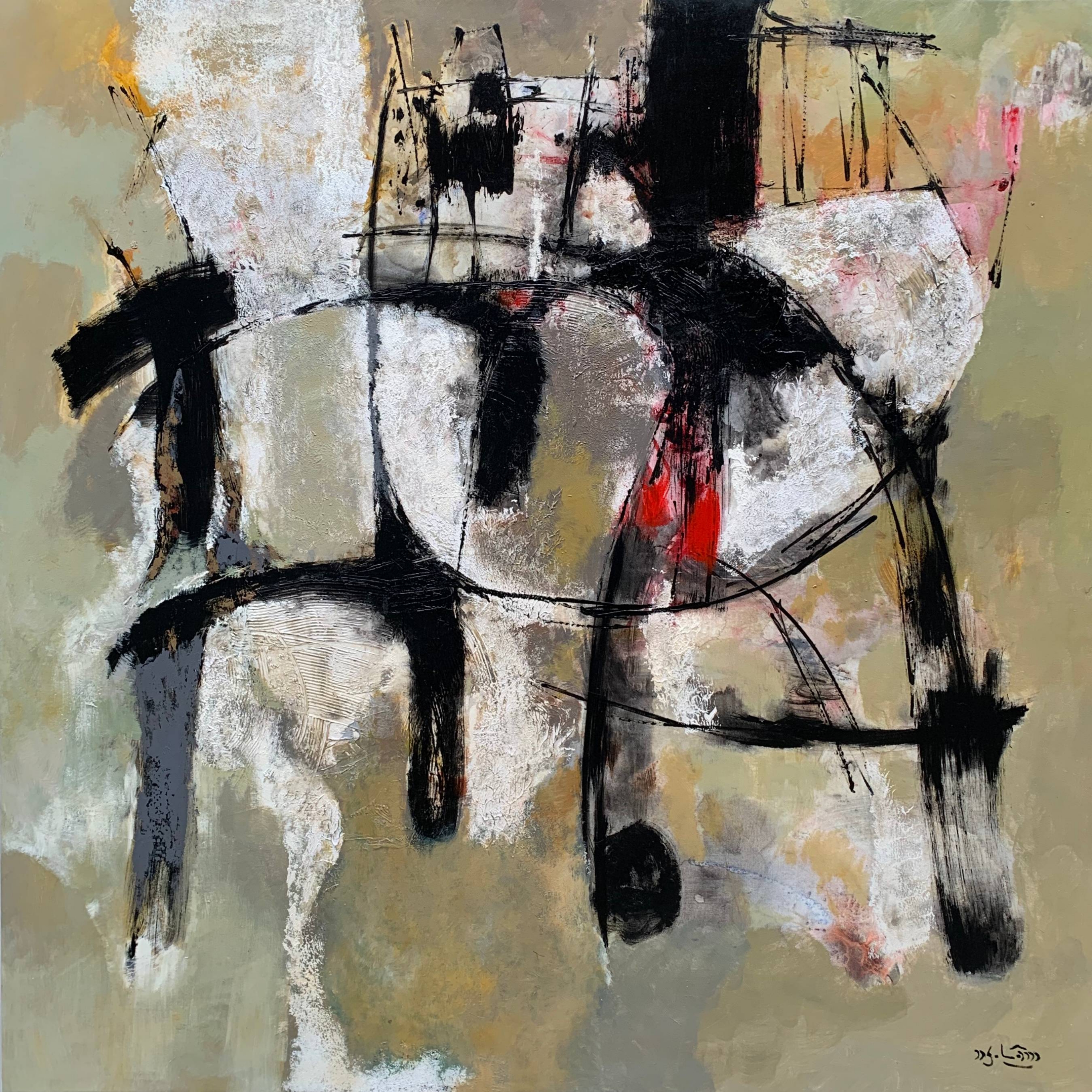 Artist name: Nguyen Lam Title: Untitled Abstract Year: 2017 Medium: Oil on canvas