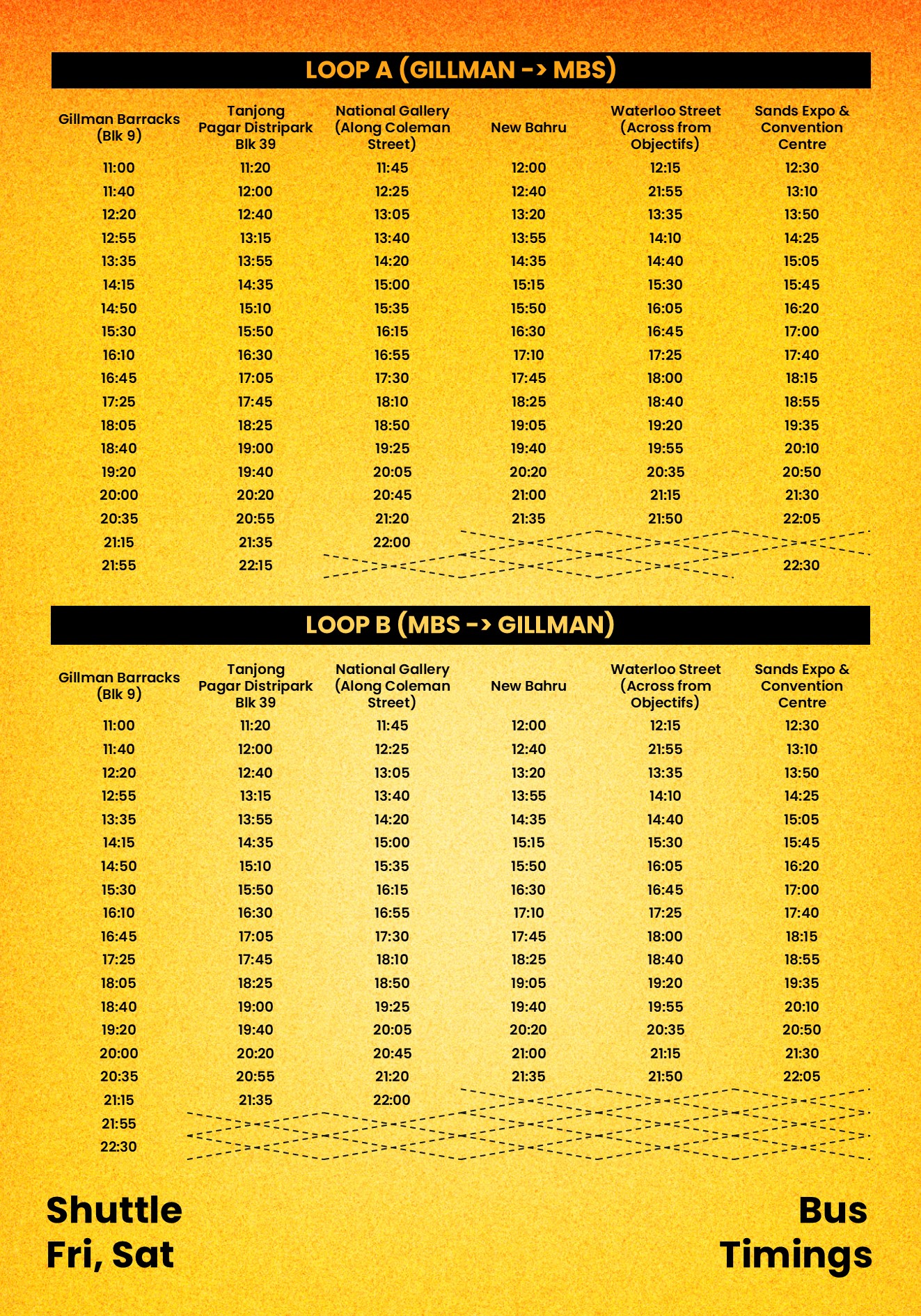 SAW 2026 Shuttle Bus, Friday-Sat