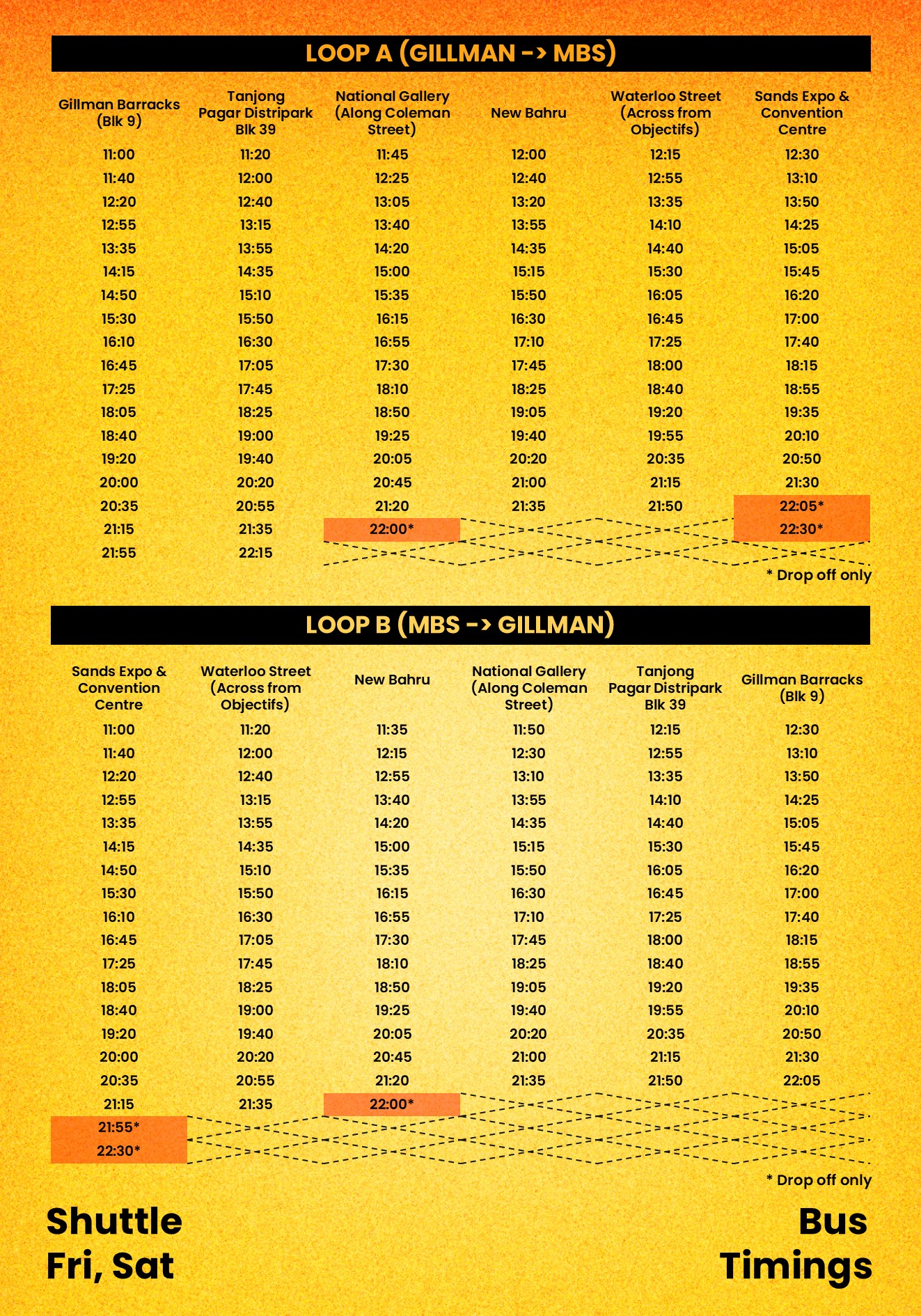 SAW 2026 Shuttle Bus, Friday-Sat